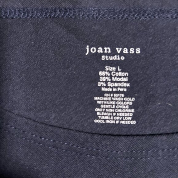 Joan Vass Sz LG Blue High Low Side Asymmetrical Long Sleeve Tunic (D) - Picture 4 of 7